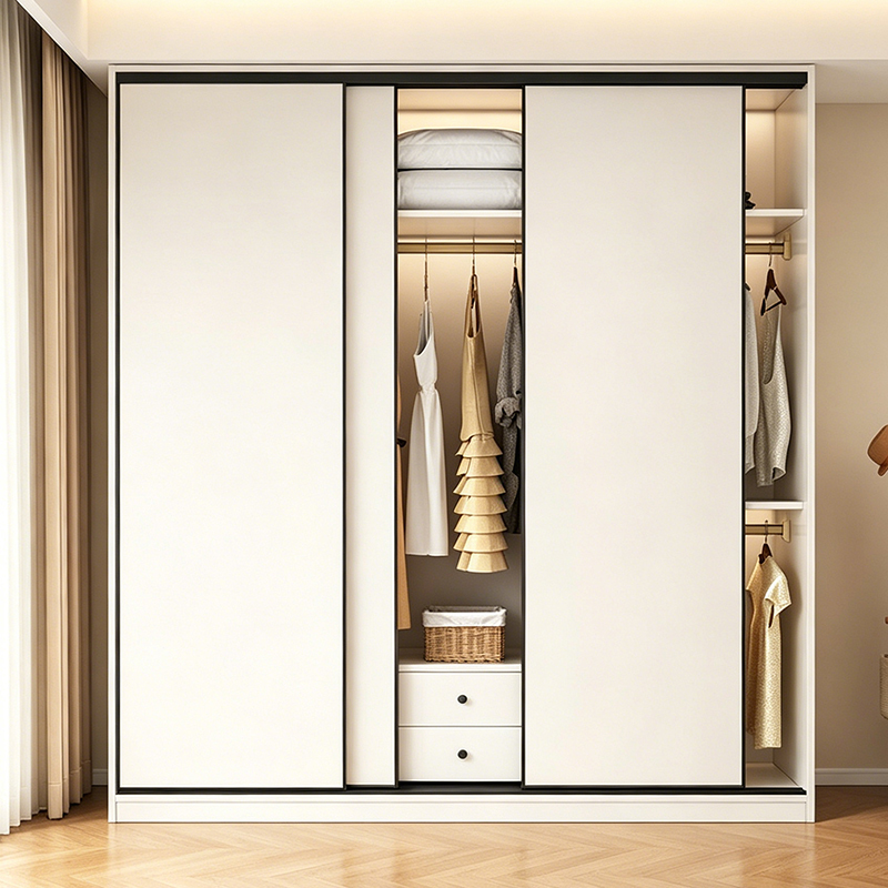 2027 New Model Aviation Honeycomb Aluminum Alloy Sliding Door Wardrobe for Home Bedroom Simple Storage Cabinet Sliding Door Closet 2027 New Model Aviation Honeycomb Aluminum Alloy Sliding Door Wardrobe for Home Bedroom Simple Storage Cabinet Sliding Door Closet