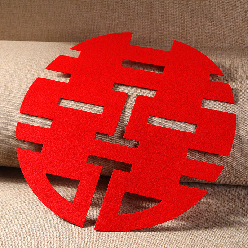 Wedding supplies Wedding bed pressing doll Xixi word door door stickers Wedding wedding room bedroom decoration stickers Decoration Xi word stickers