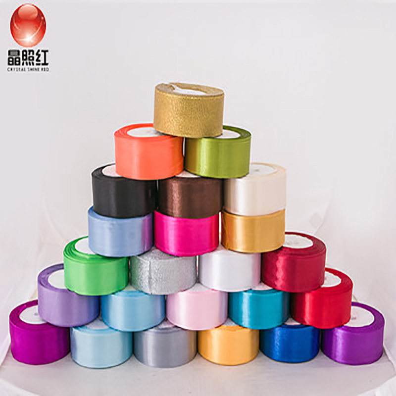 Wedding Ribbon Ribbon Ribbon Ribbon 4CM-5CM Wide Colored Satin Ribbon Roll DIY Edge Band Wedding