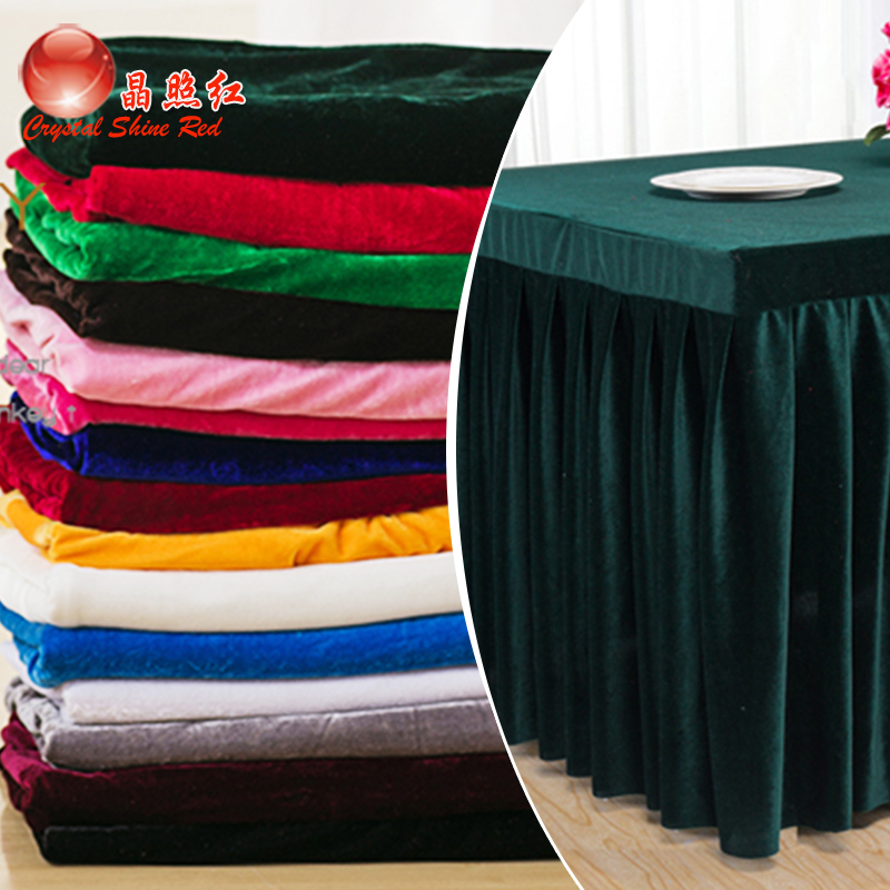 Gold Velvet Fabric Elastic Fabric Pure Color Korean Suede Fabric Color Spandex Not Down Fleece Garment Fabric Sports