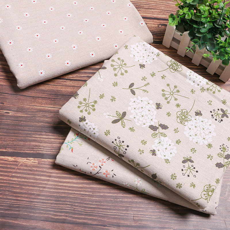 Printed cotton and linen cloth handmade diy cloth head green leaf gardenia tablecloth sand release linen cloth background cloth