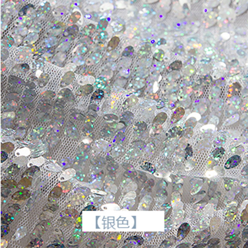 Melon Seed Slice SilverMelon seed slice Sequins Sequins tablecloth decorate stage Water drop Sequins cloth Clothing fabric Wedding Netting cloth