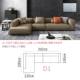 Neville kích thước căn hộ sofa da đầy đủ hiện đại tối giản ánh sáng sang trọng phòng khách kết hợp đồ nội thất tùy chỉnh