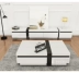 Neville căn hộ nhỏ màu đen và trắng hiện đại bàn cà phê tối giản sofa gỗ hiện đại Bộ đồ nội thất