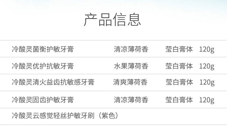 冷酸灵 抗敏感清火牙膏 家庭装6支 赠极地白30ml*2+2瓶漱口水 图2