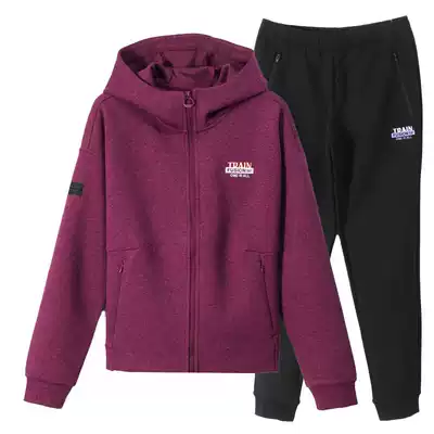 361 sports suit women's 2021 spring new 361 women's hooded running sportswear sweater jacket trousers