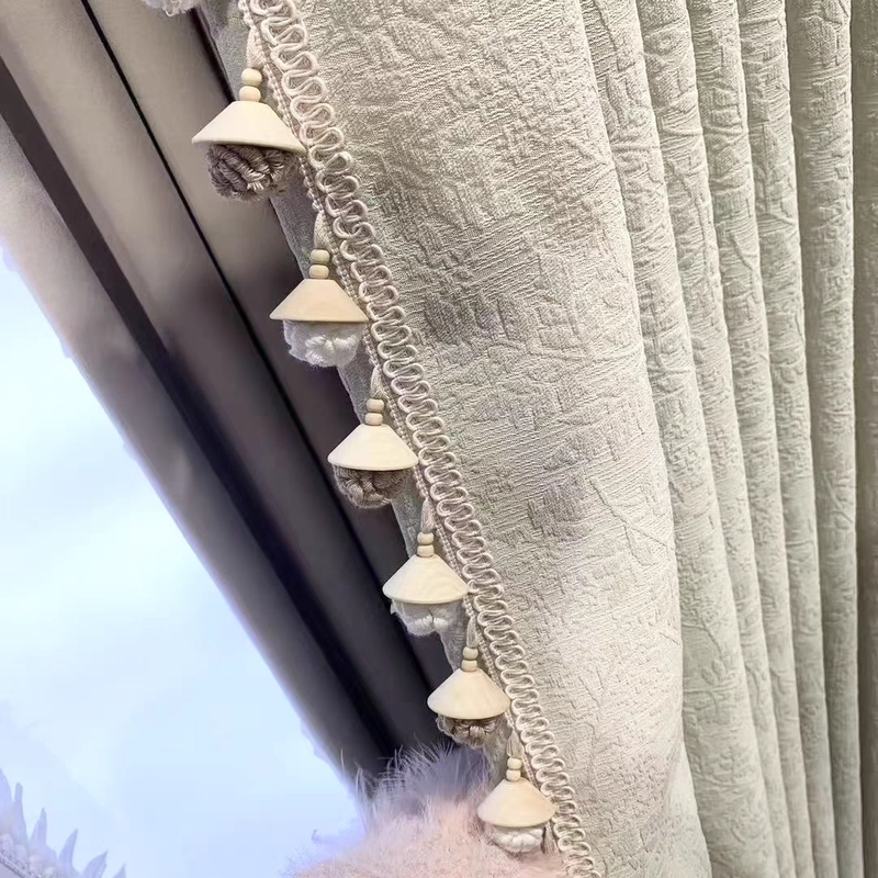 2025 New Cream Style Multi-Color Frisbee Pine Nut Fur Ball Curtain Decoration Lace Accessories Wooden Pendant Standing Edge 2025 New Cream Style Multi-Color Frisbee Pine Nut Fur Ball Curtain Decoration Lace Accessories Wooden Pendant Standing Edge