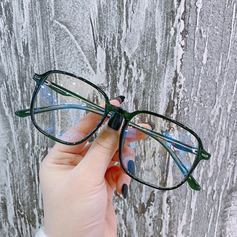 MTV glasses female with degree glasses frame female face leptin color artificial green flat eye frame