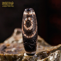 (Ganya Miduo) collection of black and white dragon scale pattern withered beads Tibetan two eyes old celestial beads bracelet choker pendant