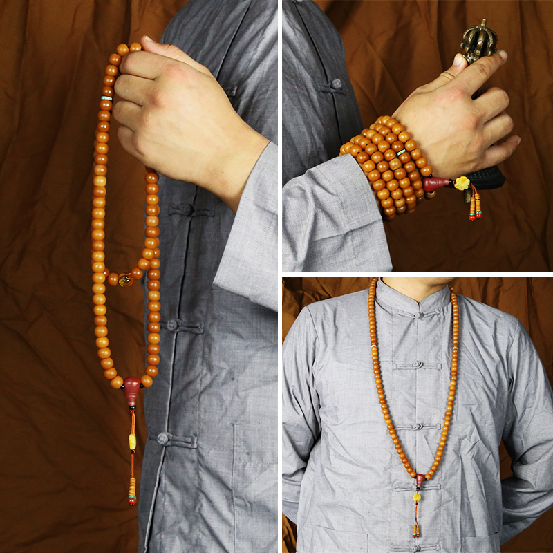 Weathered Bodhi root bracelet for men's study of Buddha with 12mm south red agate accessories package handmade female