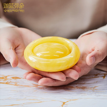 (Caran Miduo) Natural raw stone Baltic Russian chicken oil yellow amber beeswax bracelet female pendant kit