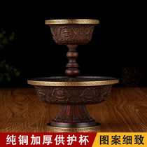 Pure copper eight auspicious offerings and guardian cups Tibetan Buddhist supplies eight auspicious objects offering Buddha cups Tantra Tibetan offering utensils and water cups