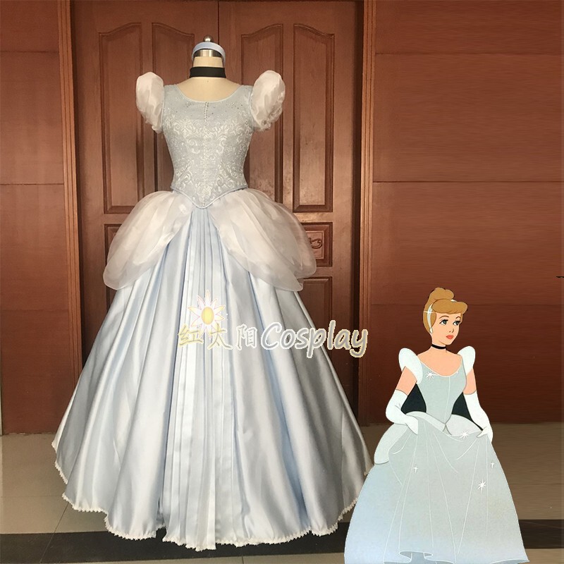 Disney Princess Dress Adult Cinderella Dress Cosplay Costume Princess Cinderella Cosplay Dress Adult