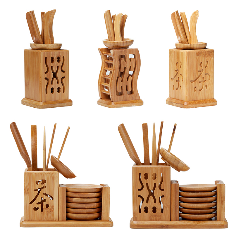 Tea Bamboo Qigong Fu Tea Accessories Bamboo Tea Road Six Gentlemen Suit Tea Mat Tea Spoon Tea Art Tool Tea Clip Special Price
