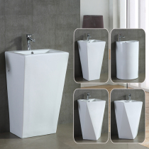 One column basin ceramic balcony wash basin square round prismatic multi-style conjoined split column Basin