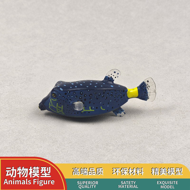 Simulated Blue Dot Pufferfish Model Ocean Underwater Creature Solid Toy Children's Cognitive Early Education Display Piece Simulated Blue Dot Pufferfish Model Ocean Underwater Creature Solid Toy Children's Cognitive Early Education Display Piece