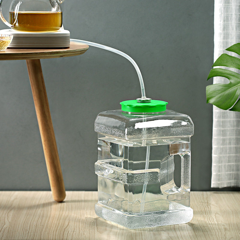 Transparent kung fu tea set coffee table pumping household barreled mineral water drinking water machine water small square pure bucket large