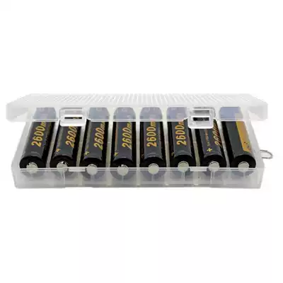 New transparent PP material 18650 battery box 8-pack storage box protection box 18650 battery storage box 8-pack