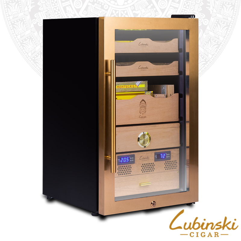 Cigar Cabinet Thermostatic Constant Wet Refrigerated Cabinet Home Cedar Wood Depository Electronic Cigar Cabinet Moisturizing Cabinet Multilayer Shelf