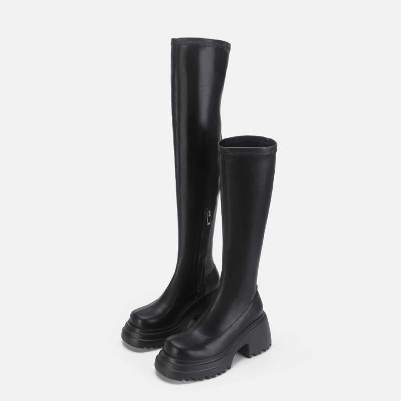 Long leg uncle custom woman shoes over knee long cylinder boots child thick bottom boot elastic thin boots heightening cylinder hot girl boots-Taobao