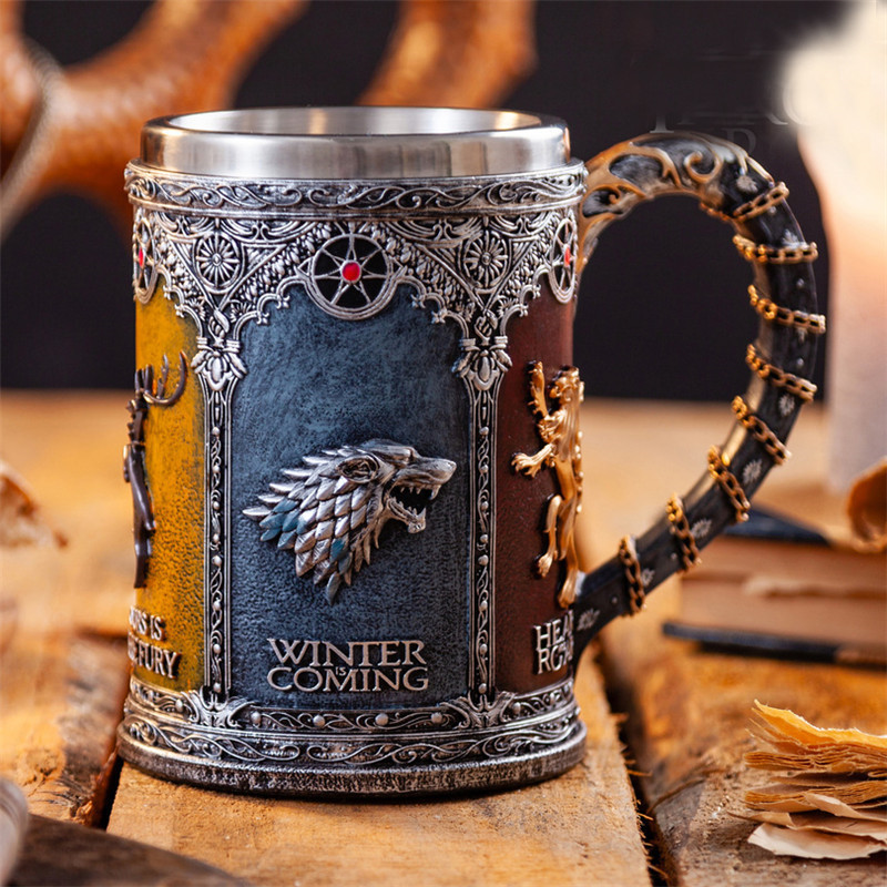 A Song of Ice and Fire Game of Thrones Merchandise Mug Creative Personalized Stainless Steel Beer Whiskey Wine Glass A Song of Ice and Fire Game of Thrones Merchandise Mug Creative Personalized Stainless Steel Beer Whiskey Wine Glass