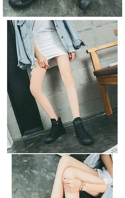 Mùa thu và mùa đông giày nữ sinh viên Giày thông thường Hàn Quốc size lớn 40 giày vải cao cấp màu đen Giày đế bằng màu trắng giày công sở giày ecco nữ