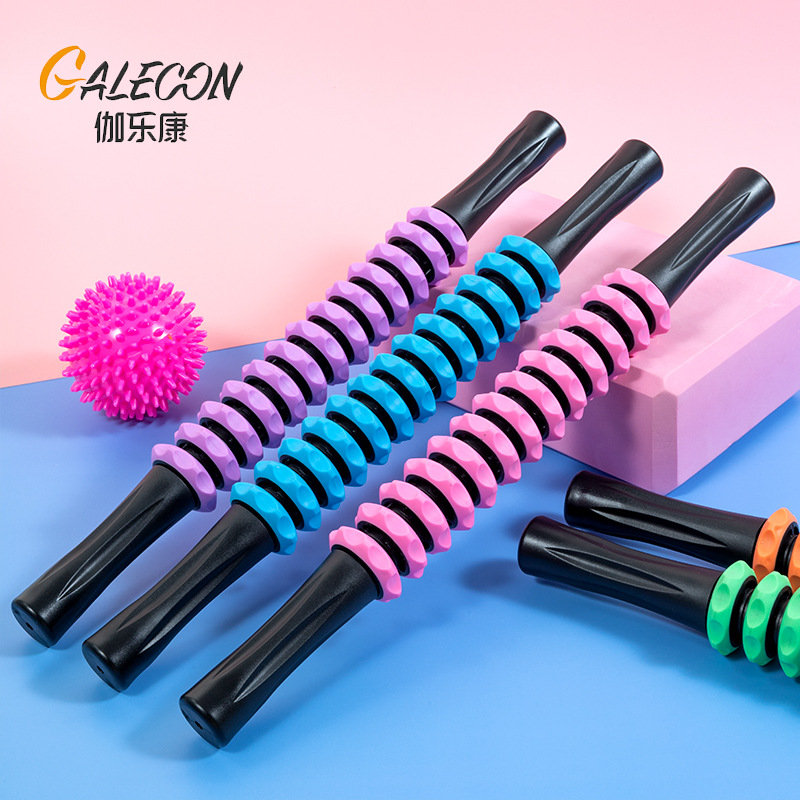 Gear Massage Rod Fascia Yoga gym Yoga Fitness Muscle Relaxing Size Leg Shoulder neck waist back Wolf Teeth Roller