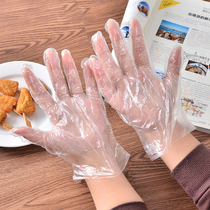 Kitchen disposable gloves 100 thickened pe plastic film durable catering household food hygiene Hair coloring