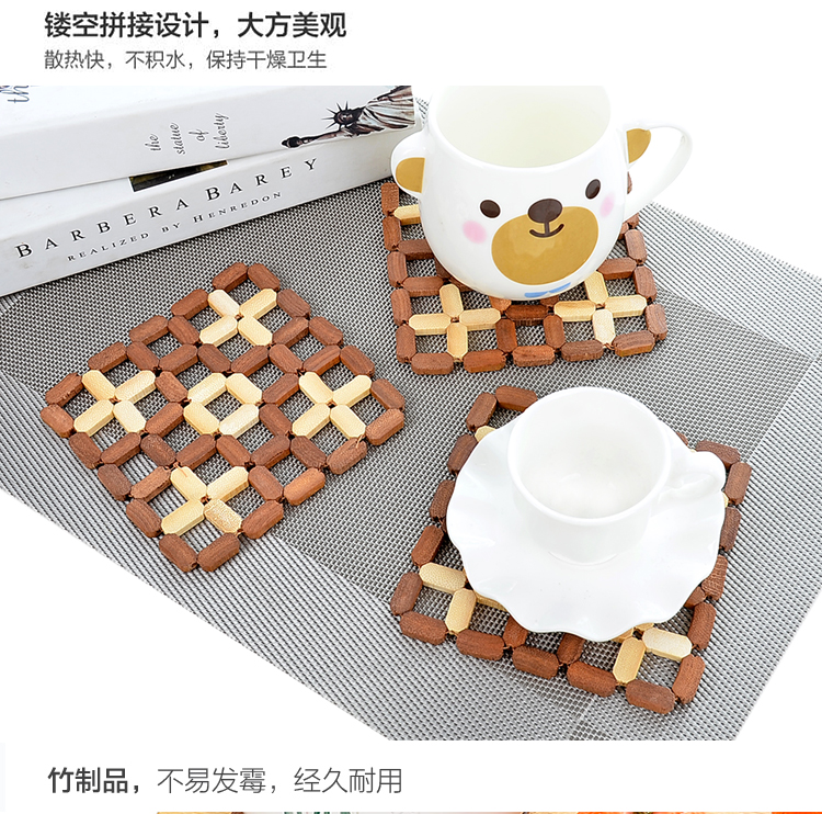 Nhật bản-phong cách tre placemat cách nhiệt pad vuông bộ đồ ăn tấm bảng pad pad chống nóng pad nồi pad bát mat bảng mat