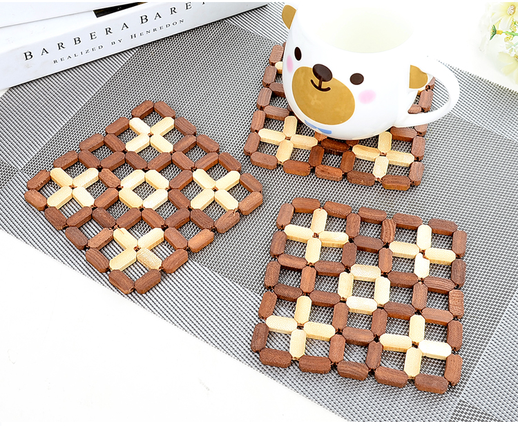 Nhật bản-phong cách tre placemat cách nhiệt pad vuông bộ đồ ăn tấm bảng pad pad chống nóng pad nồi pad bát mat bảng mat