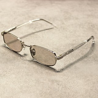 Old Money Style Vintage Retro Metal Plate Small Square Frame Unisex Trendy Sunglasses Square Uv Sunglasses