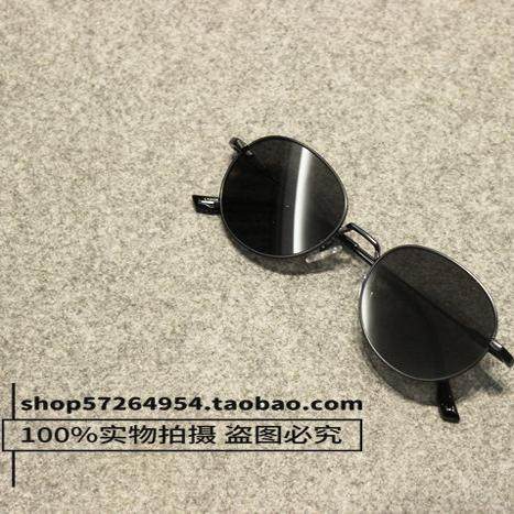 Spring and Summer New Vintage Men's and Women's Metal Oval Frame Sunglasses Trendy Retro Sunglasses Uv Protection