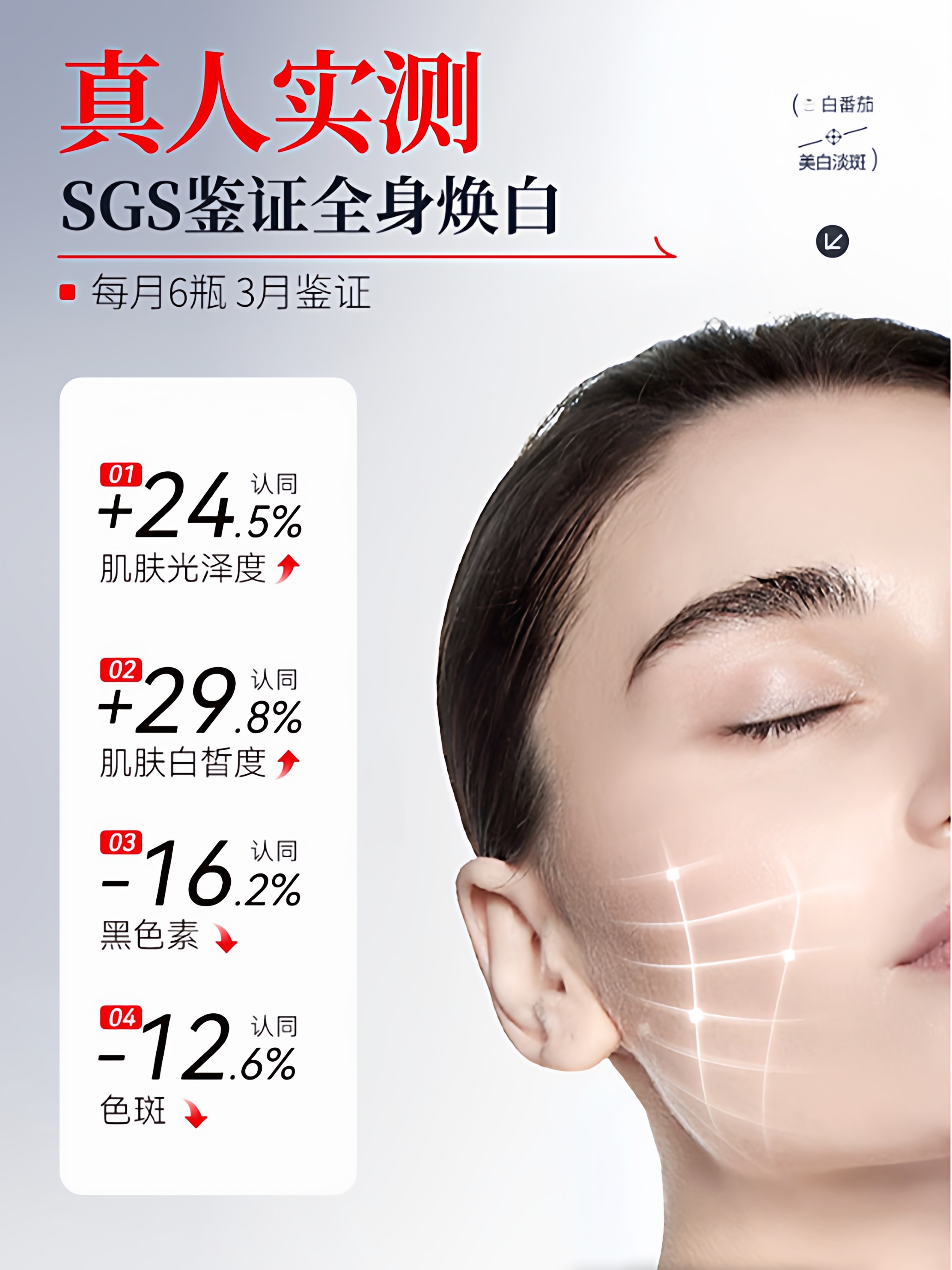 White Tomato Whitening Internal Supplement to Remove Yellowing, Brighten and Whiten Skin, Small Molecule Collagen Peptide, Nicotinamide, Astaxanthin Pills