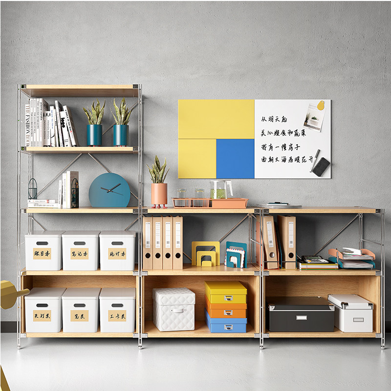 Nordic Creative Nets Red Floor Shelve Bedroom Book Room Minimalist Living-room Multi Floors Day Style Containing Solid Wood Display Shelf