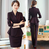 Business suit suit suit women Spring and Autumn 2019 new fashion temperament business dress beautician work dress