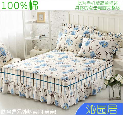 Ren giường bedspread lanh váy một mảnh giường bông đặt giường DN giường bông đám cưới 1,5 1,8 m giường - Váy Petti ga giường viền ren