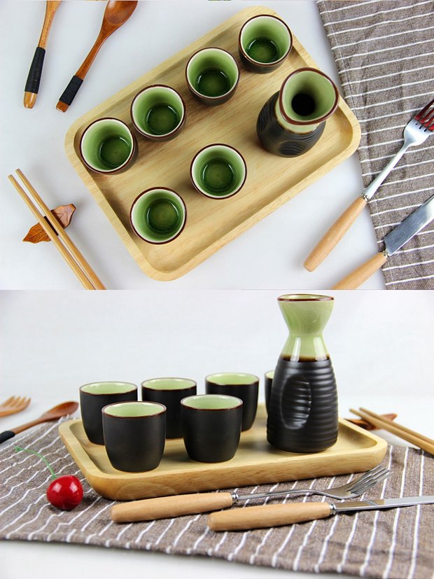 Bình gốm nhỏ Nhật Bản đặt ly rượu vang trắng hộ gia đình cốc rượu sake sáng tạo nồi tách rượu vang hộ gia đình rượu vang tinh thần đồ khui rượu vang cao cấp