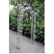 Arch Wedding Celebration Props Flower Door Frame Opening Wedding Happiness Gate Silk Arches Creativity Iron Art Archway Arch Shelf Special Price