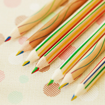 Dog tail grass Japan and Korea Rainbow pencil 4 color combined 1RAINBOW COLO