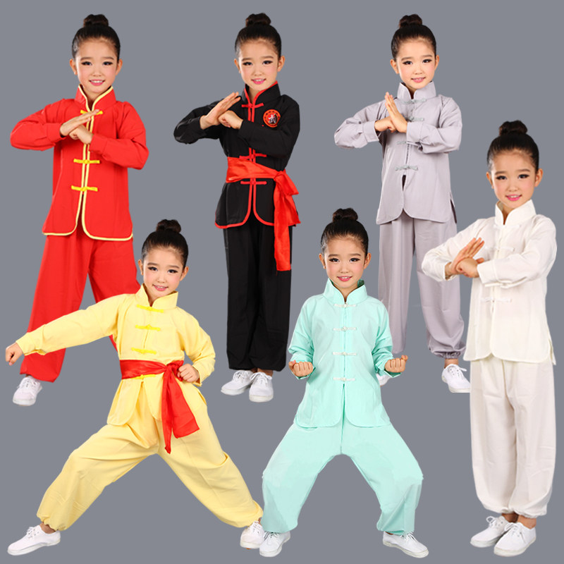 Children's martial arts clothing training clothing girls boys Kung Fu Tai Chi clothing long-sleeved short-sleeved children's training clothing performance clothing