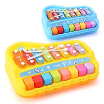 Educational eight-tone hand-knocking baby two-in-one xylophone musical instrument for 8-month-old infants and young children music toy piano