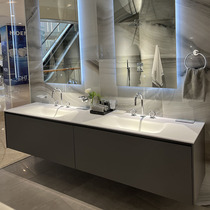 Customized American imported DuPont Corian integrated basin washbasin bathroom cabinet combination bathroom washbasin bathroom