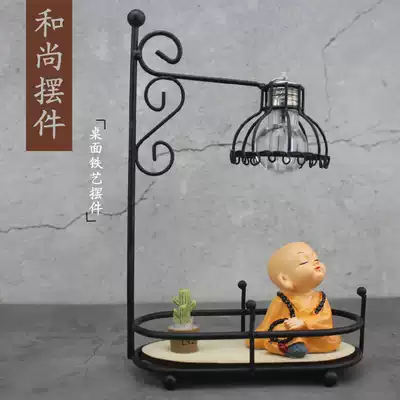 Monk ornaments Zen four little monks home desktop decoration chandelier iron gifts self-cultivation gifts