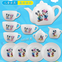 Childrens House plastic ceramic small kung fu tea set teapot tea tray coffee cup set baby toy ornaments
