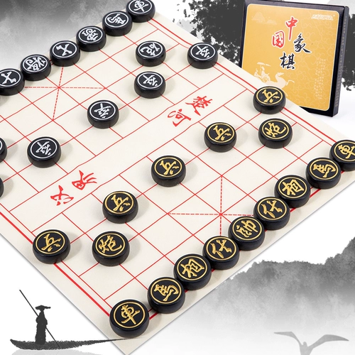 Китайские большие детские шахматы из натурального дерева, складной комплект