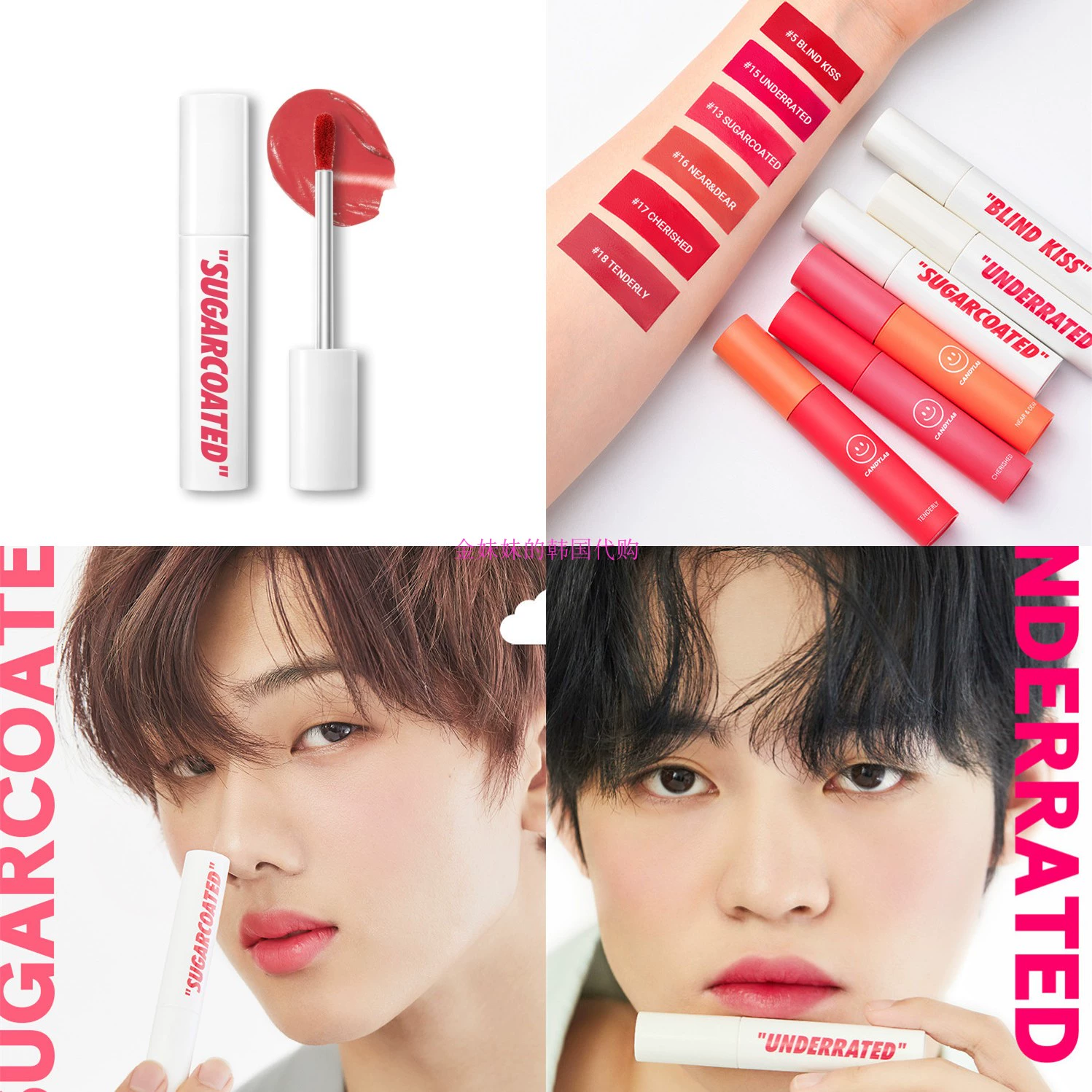 Hàn Quốc mua hợp tác Candylab NCT Velvet Matte Cream Lip Gloss Lip Glaze Cream Pop - Son bóng / Liquid Rouge