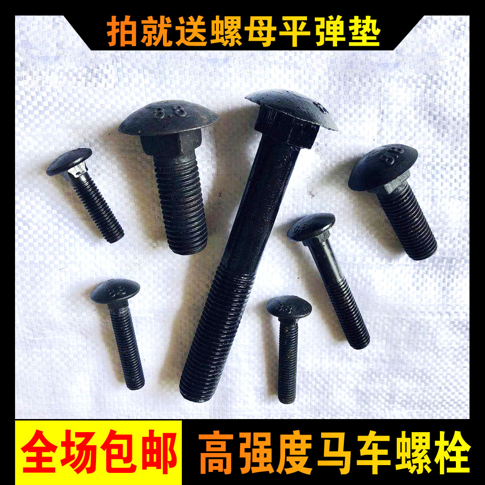 8 8 8 Class high strength carriage screw nut suit national standard semicircle head square neck bolt carriage bolt M8M10M12M