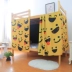 Rèm cửa bằng vải lụa đen dày cho nam và nữ sinh viên ký túc xá lưới chống muỗi trên tấm vải bóng dưới đáy giường dưới giường Bed Skirts & Valances