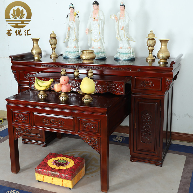 加宽实木中式供桌佛台家用经济型供奉桌财神爷贡桌香案供台拜拜桌有何特点?适合哪些场合使用?-供桌-淘宝好物网