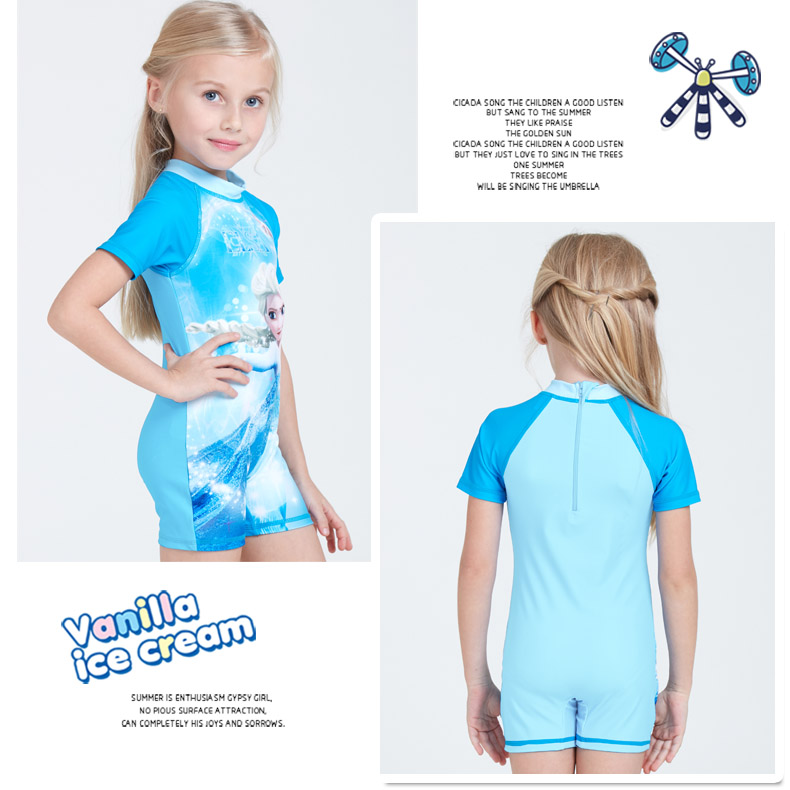 Đồ bơi Disney Girls Đồ bơi một mảnh Nữ Đồ bơi bé gái Ice Romance Công chúa Đồ bơi Đồ bơi cho bé trai đồ bơi bé gái ngộ nghĩnh